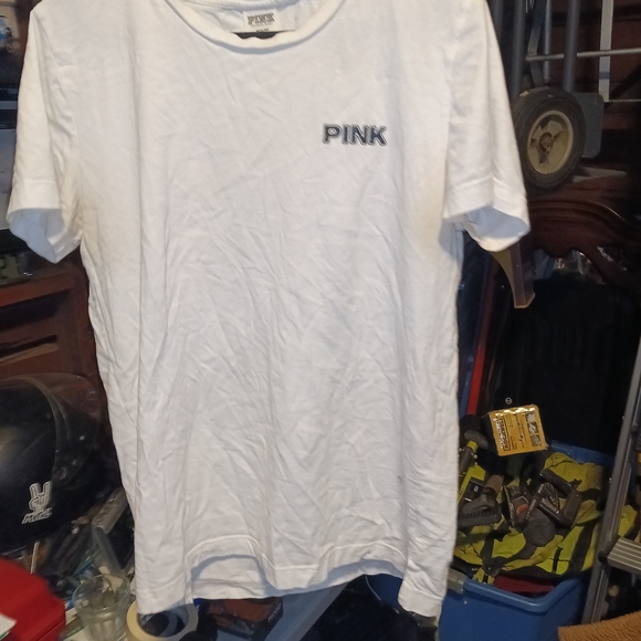 PINK Victoria's Secret White Short Sleeve Tee - Picture 1 of 2